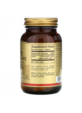 Solgar, Folate, 1,333 mcg DFE, 250 Tablets
