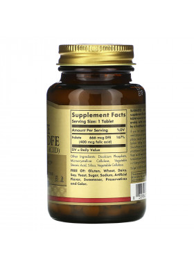 Solgar, Folate, 400 mcg, 250 Tablets