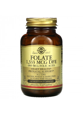Solgar, Folate, 800 mcg, 250 Vegetable Capsules