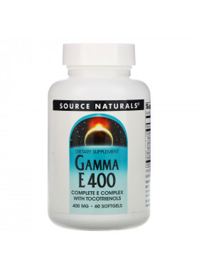 Source Naturals, Gamma E 400 Complex with Tocotrienols, 400 mg, 60 Softgels