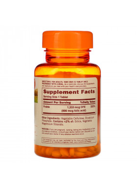 Sundown Naturals, Folate, 1,333 mcg DFE, 100 Tablets