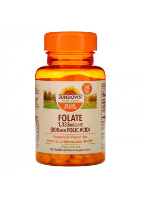 Sundown Naturals, Folate, 1,333 mcg DFE, 100 Tablets