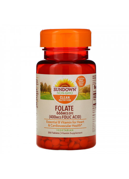 Sundown Naturals, Folate, 666 mcg DFE, 350 Tablets