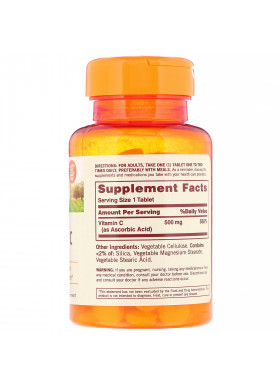 Sundown Naturals, Vitamin C, 500 mg, 100 Tablets