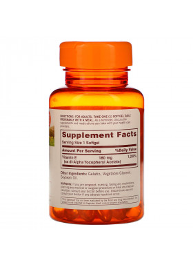 Sundown Naturals, Vitamin E, 180 mg (400 IU), 100 Softgels