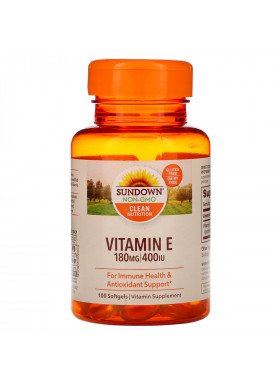 Sundown Naturals, Vitamin E, 180 mg (400 IU), 100 Softgels