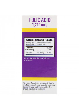 Superior Source, Folic Acid, 1,200 mcg, 100 Tablets