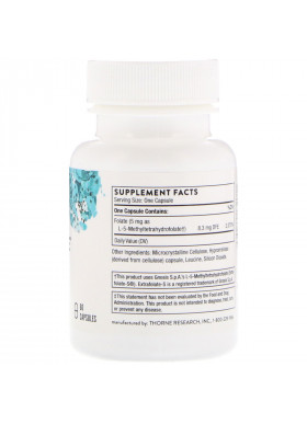 Thorne Research, 5-MTHF, 5 mg, 60 Capsules
