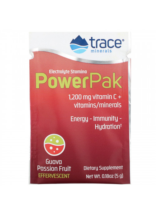 Trace Minerals Research, Electrolyte Stamina Power Pak, Guava Passion Fruit, 30 Packets, 0.18 oz (5 g) Each