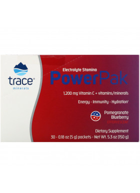 Trace Minerals Research, Electrolyte Stamina PowerPak, Pomegranate Blueberry, 30 Packets, 0.18 oz (5 g) Each