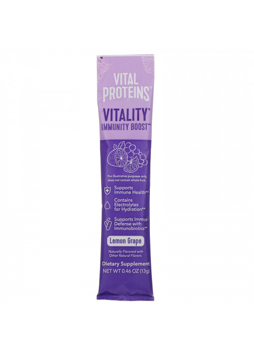 Vital Proteins, Vitality Immune Boost, Lemon Grape , 14 Packets, 0.46 oz (13 g) Each
