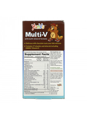 YumV's, Multi V with Multi-Mineral Formula, Milk Chocolate , 60 Bears