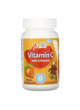 YumV's, Vitamin C with Echinacea, Orange Flavor, 60 Jellies