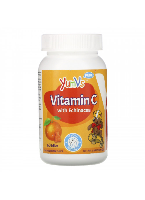 YumV's, Vitamin C with Echinacea, Orange Flavor, 60 Jellies