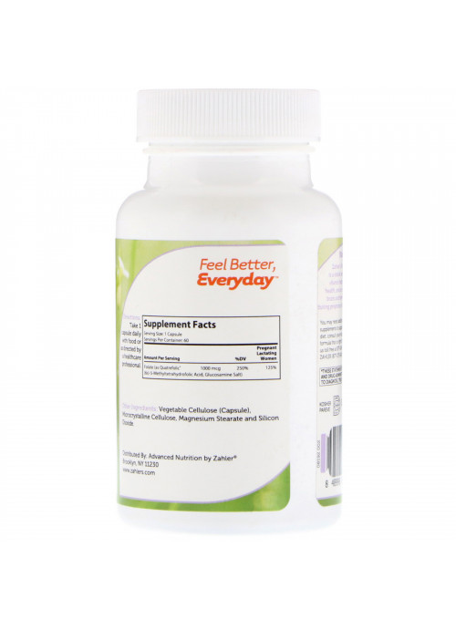 Zahler, Methyl Folate, 60 Capsules