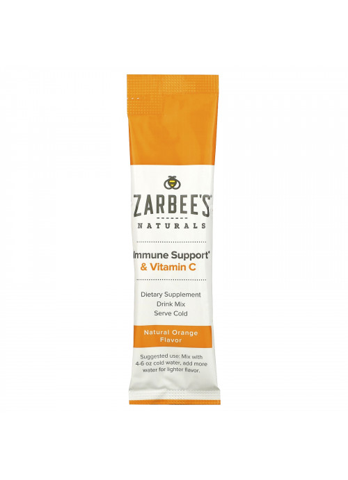 Zarbee's, Immune Support & Vitamin C Drink Mix, Natural Orange Flavor, 10 Packets, 3.5 oz (99 g)