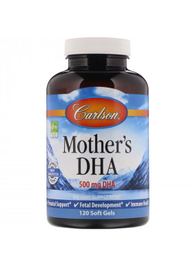 Carlson Labs, Mother's DHA, 500 mg, 120 Soft Gels
