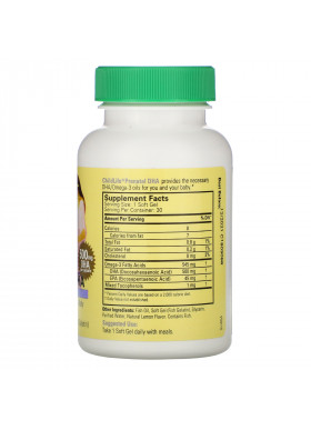ChildLife, Prenatal DHA, Natural Lemon Flavor, 500 mg, 30 Soft Gel Capsules