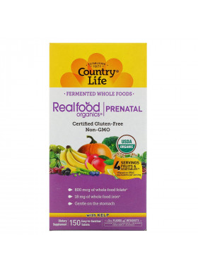Country Life, Realfood Organics, Prenatal, 150 Easy-to-Swallow Tablets