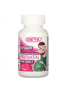 Deva, Vegan Prenatal Multivitamin & Mineral, One Daily, 90 Coated Tablets
