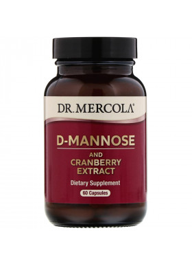 Dr. Mercola, D-Mannose and Cranberry Extract, 60 Capsules