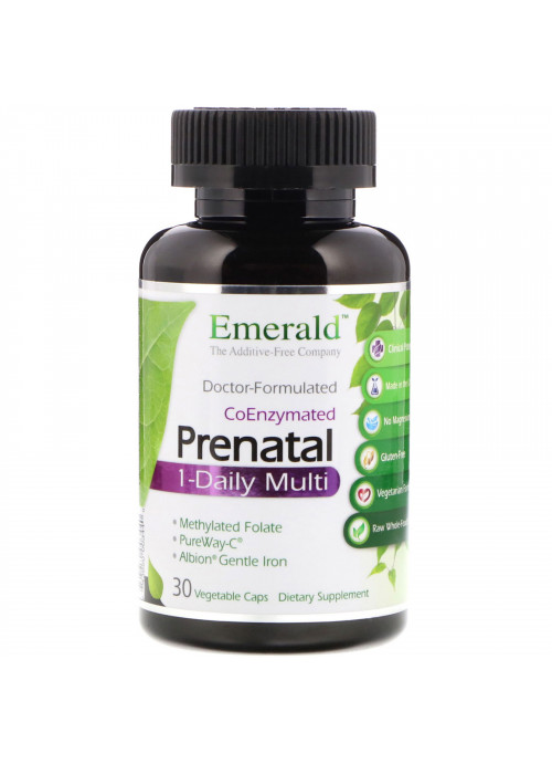 Emerald Laboratories, CoEnzymated Prenatal 1-Daily Multi, 30 Vegetable Caps
