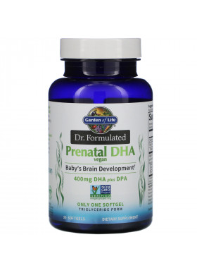 Garden of Life, Dr. Formulated, Vegan Prenatal DHA, 400 mg , 30 Softgels