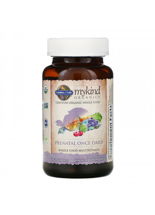 Garden of Life, MyKind Organics, Prenatal Once Daily, 90 Vegan Tablets