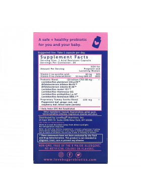 LoveBug Probiotics, Prenatal Probiotic, 20 Billion CFU, 30 Count