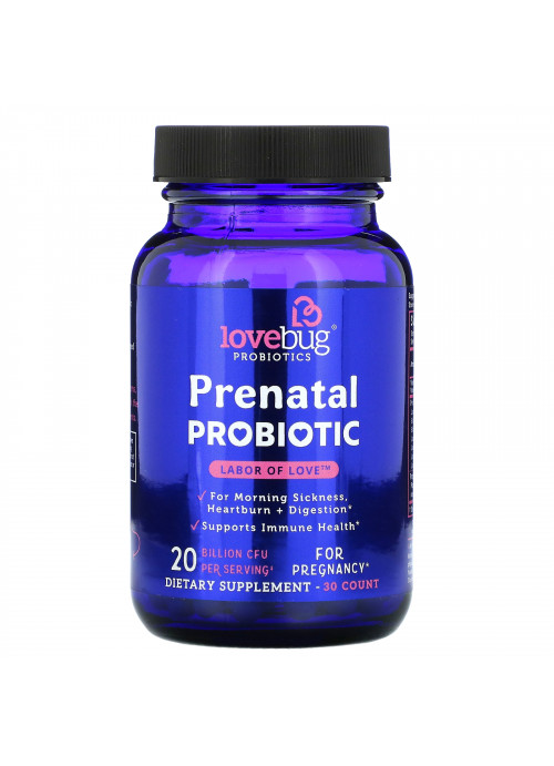 LoveBug Probiotics, Prenatal Probiotic, 20 Billion CFU, 30 Count