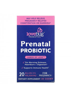 LoveBug Probiotics, Prenatal Probiotic, 20 Billion CFU, 30 Count