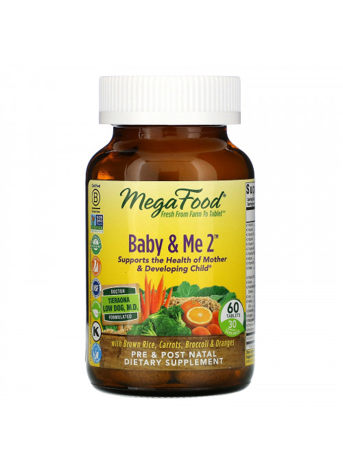 MegaFood, Baby & Me 2, 60 Tablets
