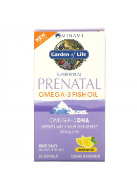 Minami Nutrition, Supercritical Prenatal, Omega-3 Fish Oil, Lemon Flavor, 60 Softgels