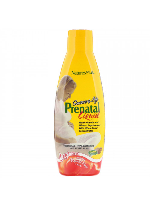 Nature's Plus, Source of Life, Prenatal Liquid, Natural Tropical Fruit Flavor, 30 fl oz (887.10 ml)