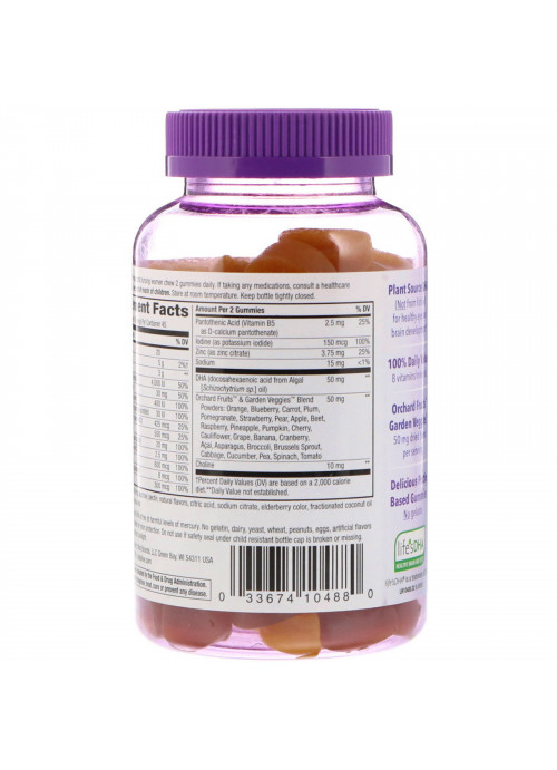 Nature's Way, Alive! Prenatal Multi-Vitamin with Plant DHA, Strawberry/Lemon Flavored, 90 Gummies