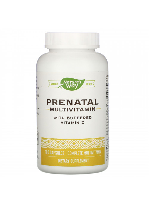 Nature's Way, Prenatal Multivitamin with Buffered Vitamin C , 180 Capsules