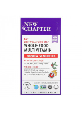 New Chapter, 55+ Every Woman's One Daily, Whole-Food Multivitamin, 72 Vegetarian Tablets