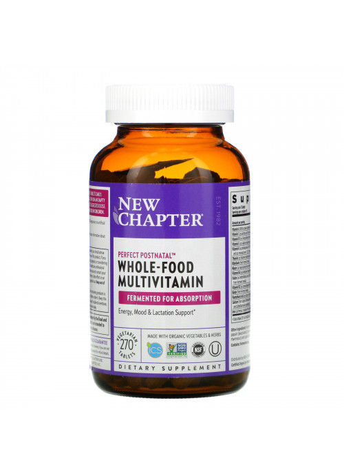 New Chapter, Perfect Postnatal Whole-Food Multivitamin, 270 Vegetarian Tablets
