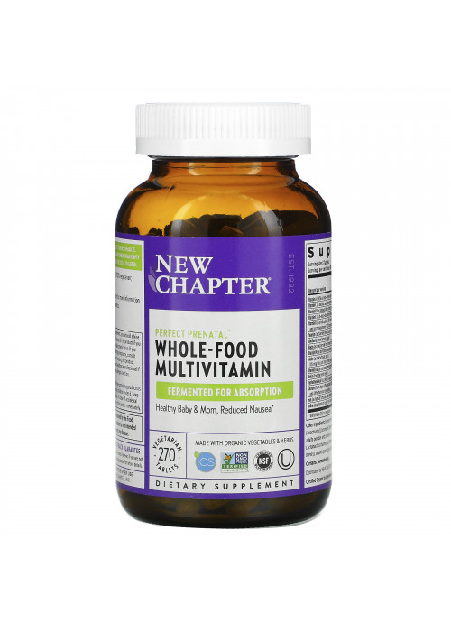 New Chapter, Perfect Prenatal, Whole Food Multivitamin, 270 Vegetarian Tablets