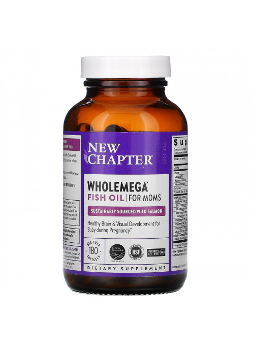 New Chapter, Wholemega Fish Oil for Moms, 180 Softgels