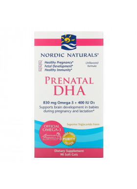 Nordic Naturals, Prenatal DHA, Unflavored Formula, 830 mg, 90 Soft Gels