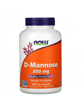 Now Foods, D-Mannose, 500 mg, 240 Veg Capsules
