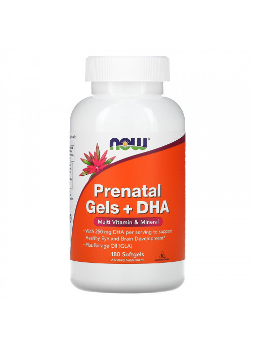 Now Foods, Prenatal Gels + DHA, 180 Softgels