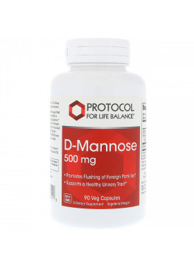 Protocol for Life Balance, D-Mannose, 500 mg , 90 Veg Capsules