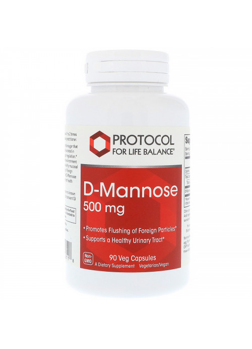 Protocol for Life Balance, D-Mannose, 500 mg , 90 Veg Capsules