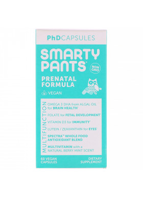 SmartyPants, PhD Capsules, Prenatal Formula, 60 Vegan Capsules