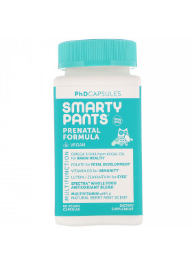 SmartyPants, PhD Capsules, Prenatal Formula, 60 Vegan Capsules