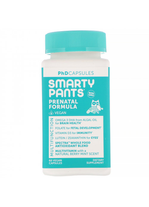 SmartyPants, PhD Capsules, Prenatal Formula, 60 Vegan Capsules