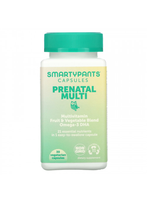 SmartyPants, Prenatal Multi, 30 Vegetarian Capsules