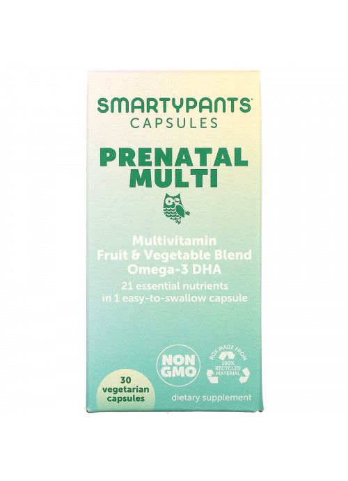 SmartyPants, Prenatal Multi, 30 Vegetarian Capsules